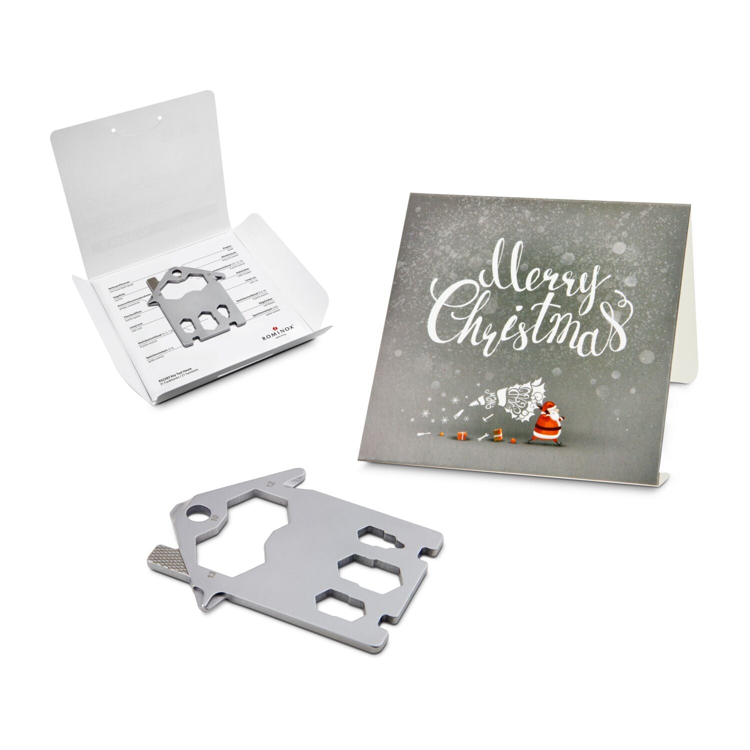 ROMINOX® Key Tool / Multifunktionswerkzeug im Motiv-Mäppchen Merry Christmas