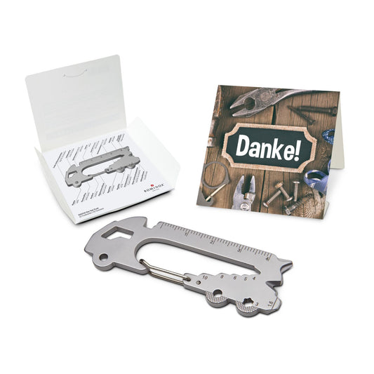 ROMINOX® Key Tool / Multifunktionswerkzeug im Motiv-Mäppchen Danke