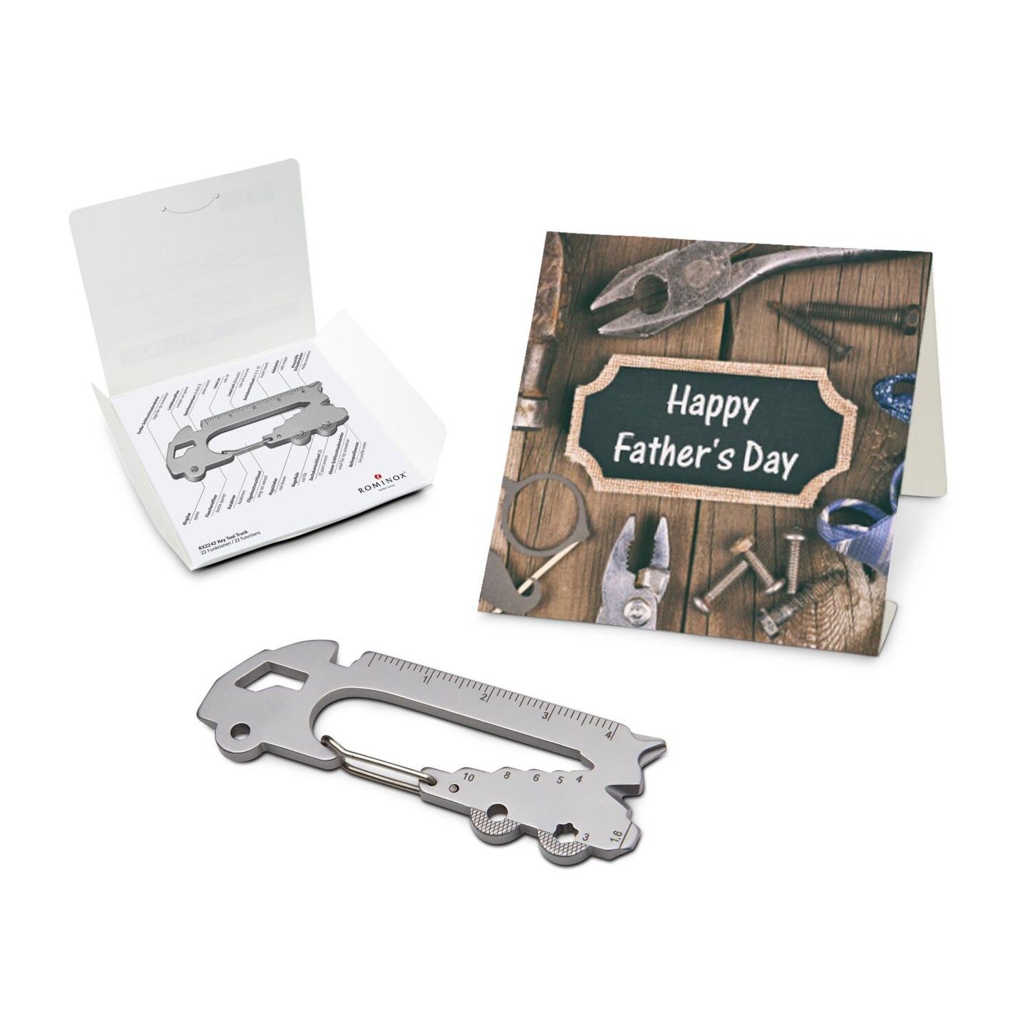 ROMINOX® Key Tool / Multifunktionswerkzeug im Motiv-Mäppchen Happy Father's Day