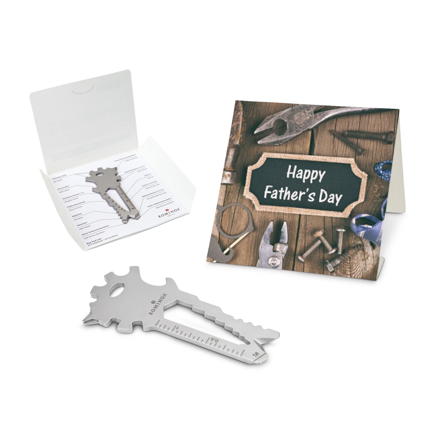 ROMINOX® Key Tool / Multifunktionswerkzeug im Motiv-Mäppchen Happy Father's Day