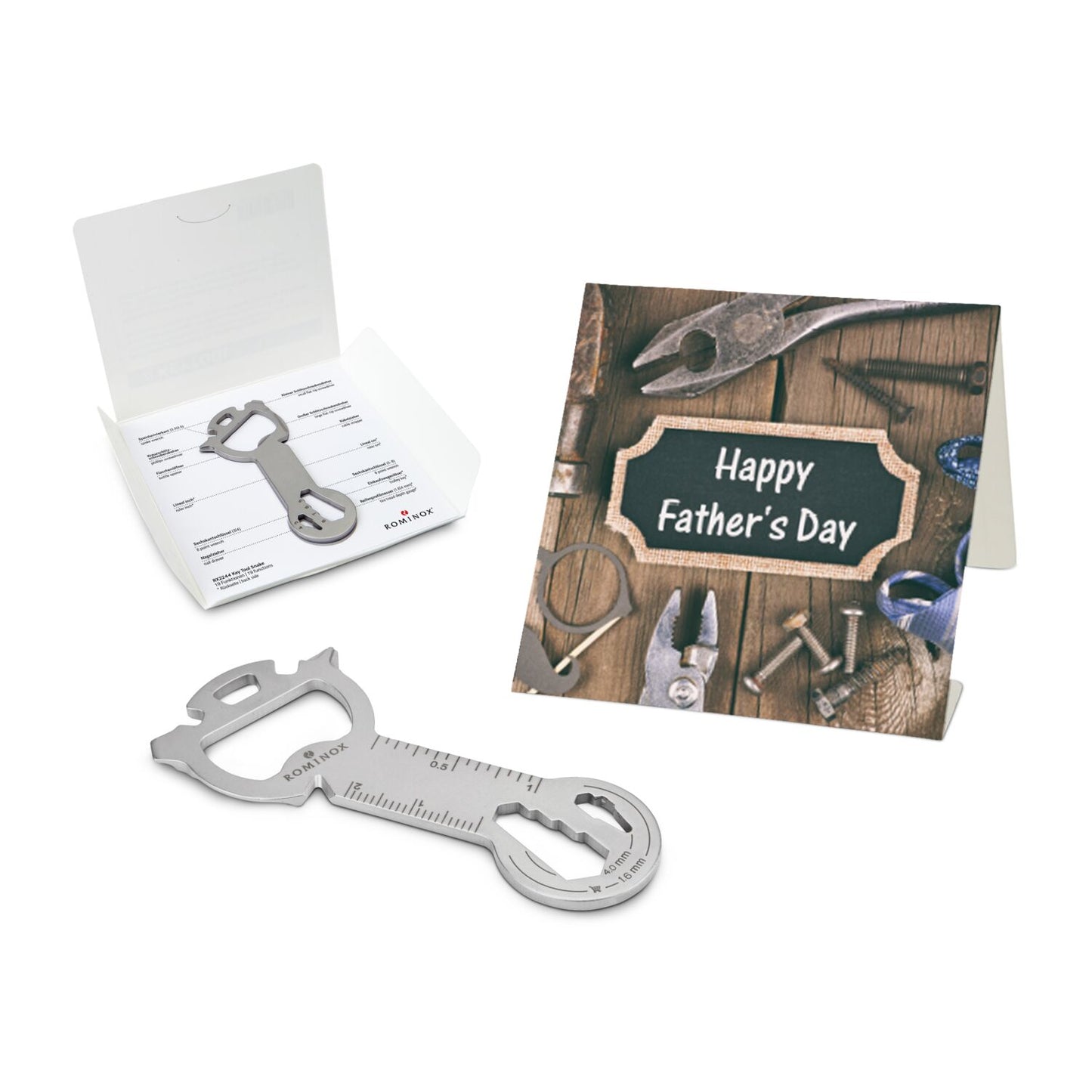ROMINOX® Key Tool / Multifunktionswerkzeug im Motiv-Mäppchen Happy Father's Day