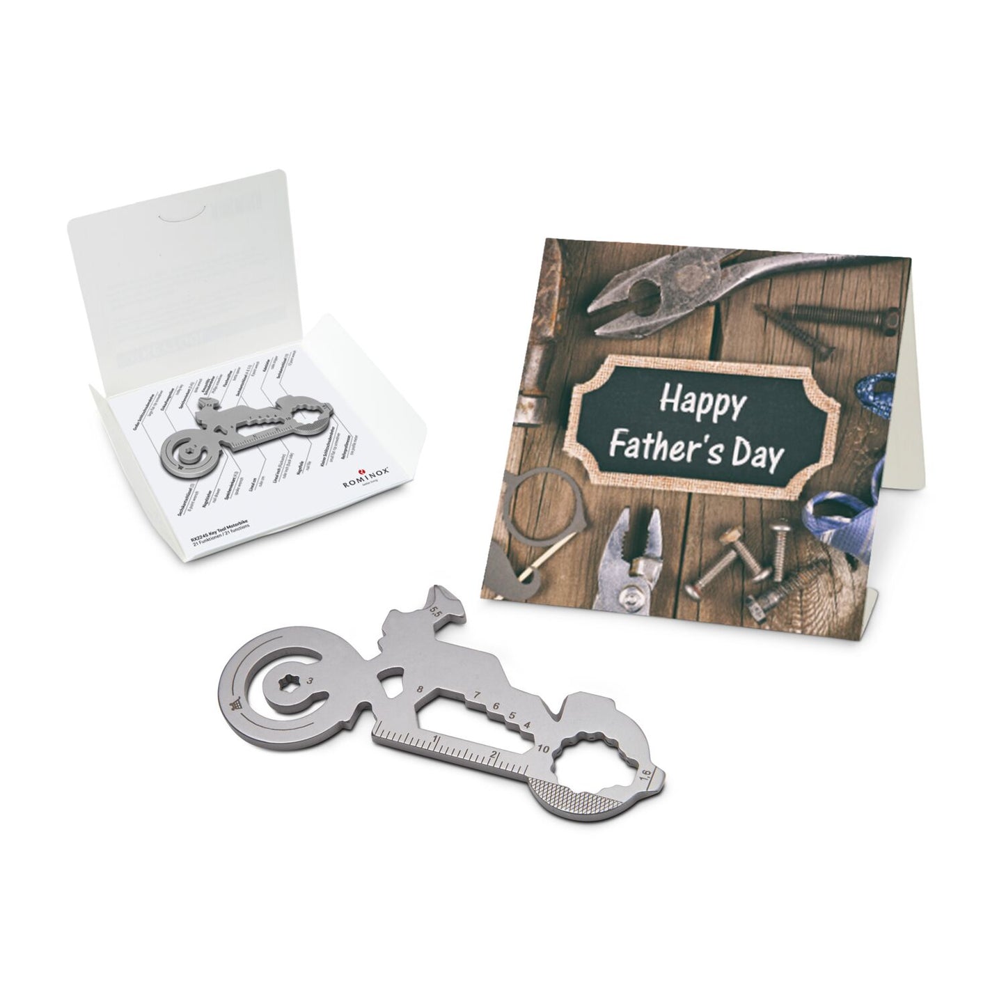 ROMINOX® Key Tool / Multifunktionswerkzeug im Motiv-Mäppchen Happy Father's Day