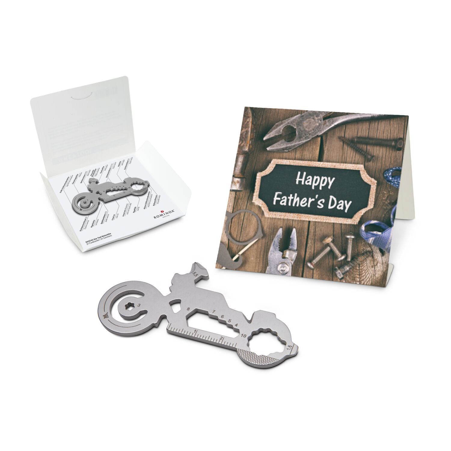 ROMINOX® Key Tool / Multifunktionswerkzeug im Motiv-Mäppchen Happy Father's Day