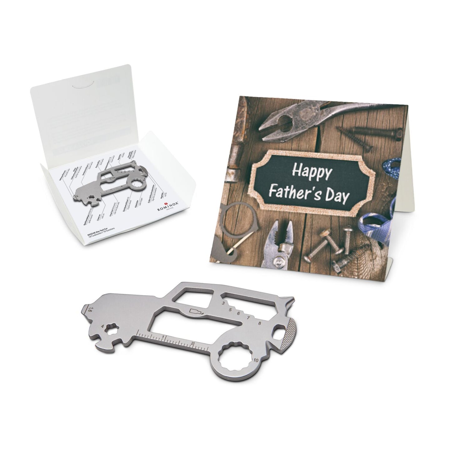 ROMINOX® Key Tool / Multifunktionswerkzeug im Motiv-Mäppchen Happy Father's Day
