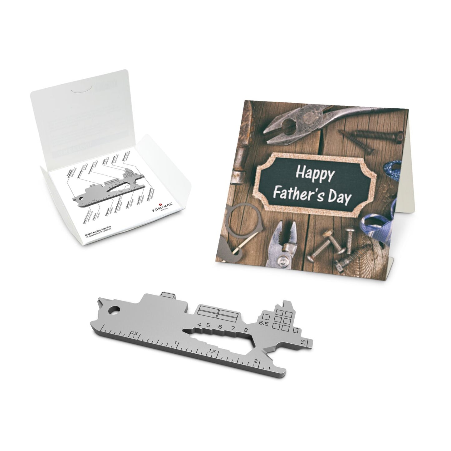ROMINOX® Key Tool / Multifunktionswerkzeug im Motiv-Mäppchen Happy Father's Day