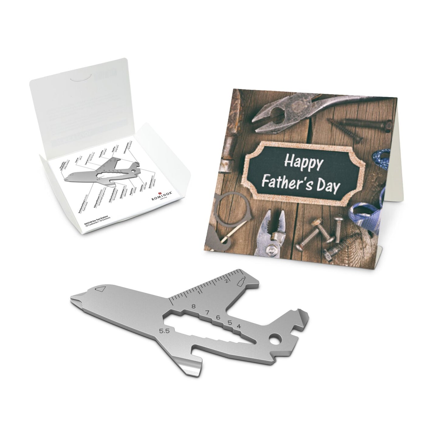 ROMINOX® Key Tool / Multifunktionswerkzeug im Motiv-Mäppchen Happy Father's Day