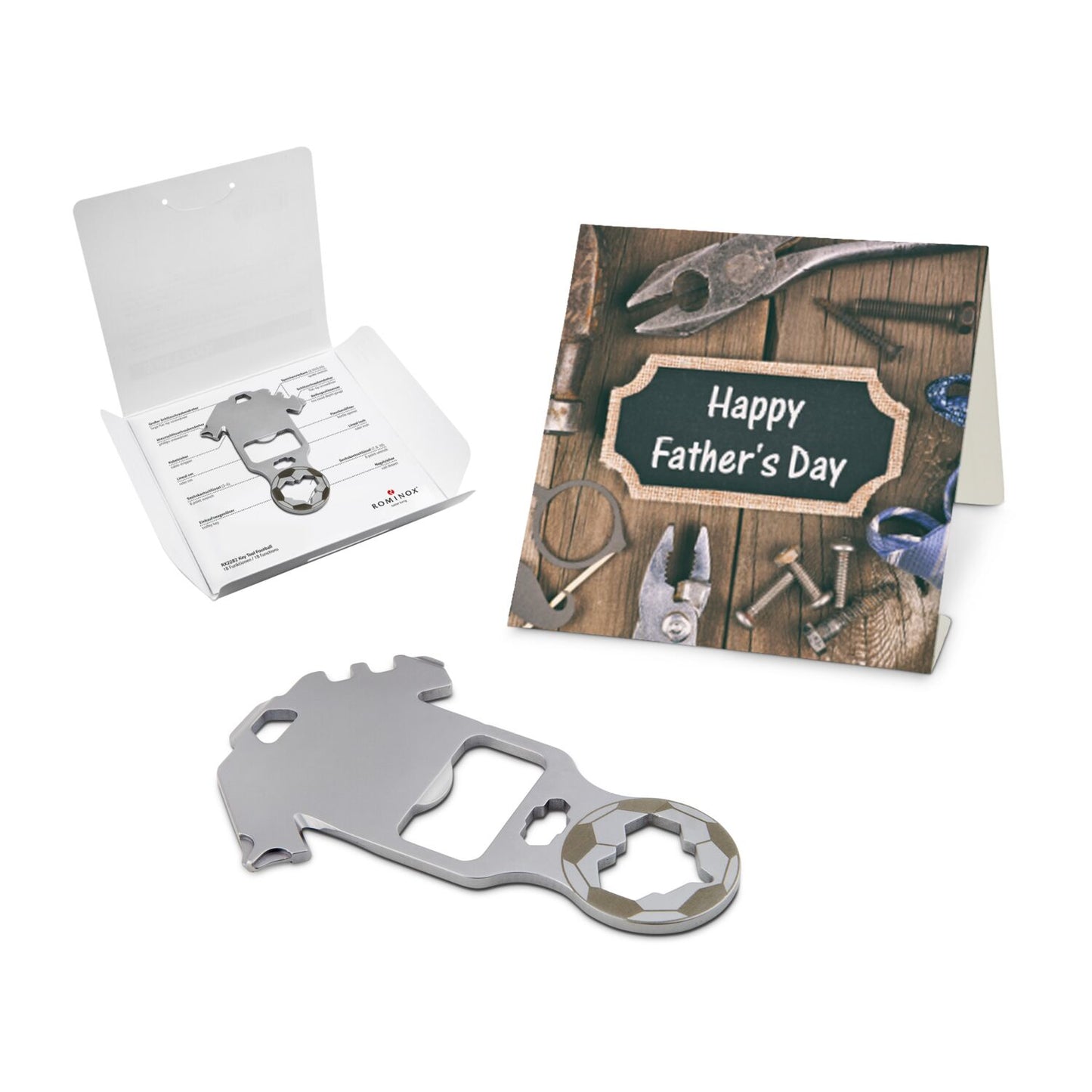 ROMINOX® Key Tool / Multifunktionswerkzeug im Motiv-Mäppchen Happy Father's Day