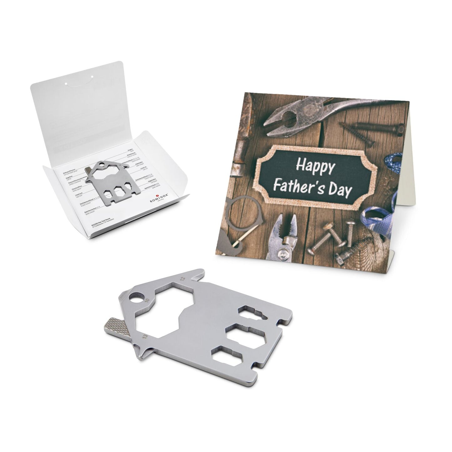 ROMINOX® Key Tool / Multifunktionswerkzeug im Motiv-Mäppchen Happy Father's Day