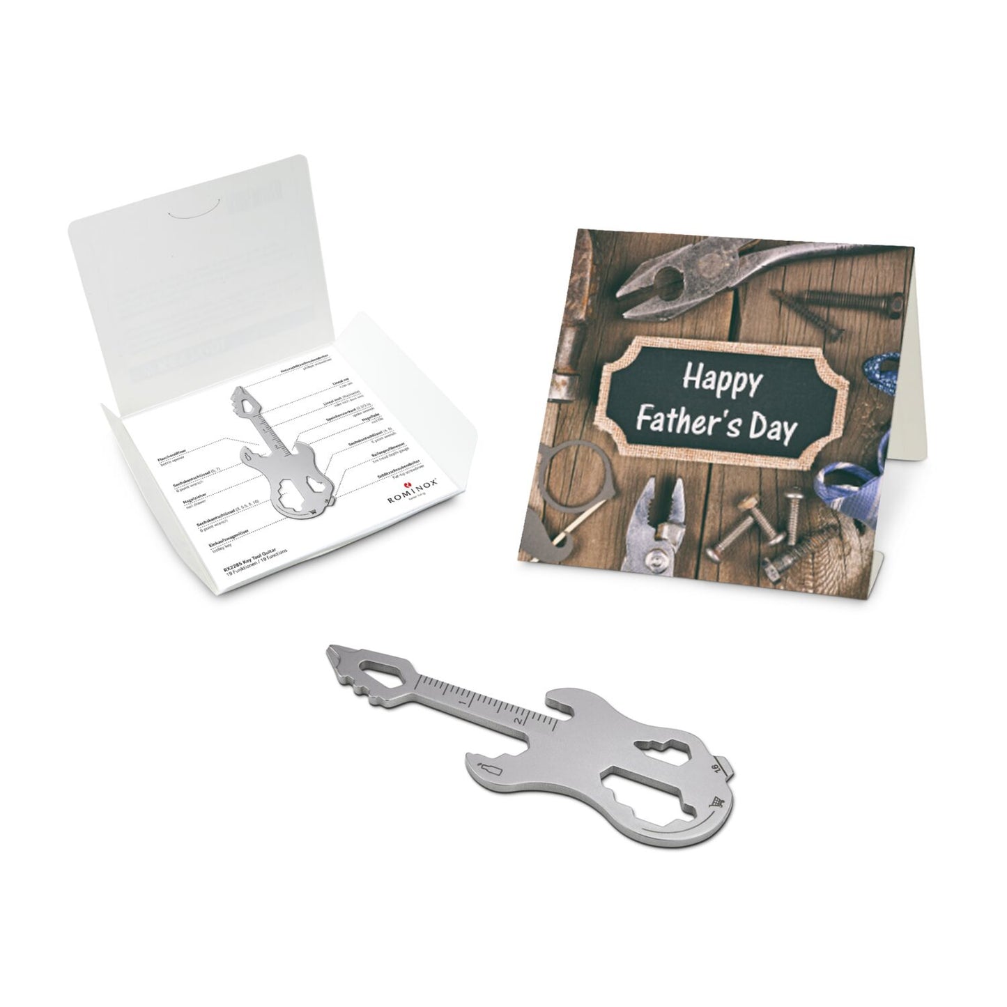 ROMINOX® Key Tool / Multifunktionswerkzeug im Motiv-Mäppchen Happy Father's Day