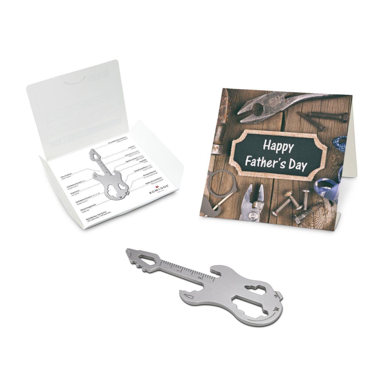 ROMINOX® Key Tool / Multifunktionswerkzeug im Motiv-Mäppchen Happy Father's Day