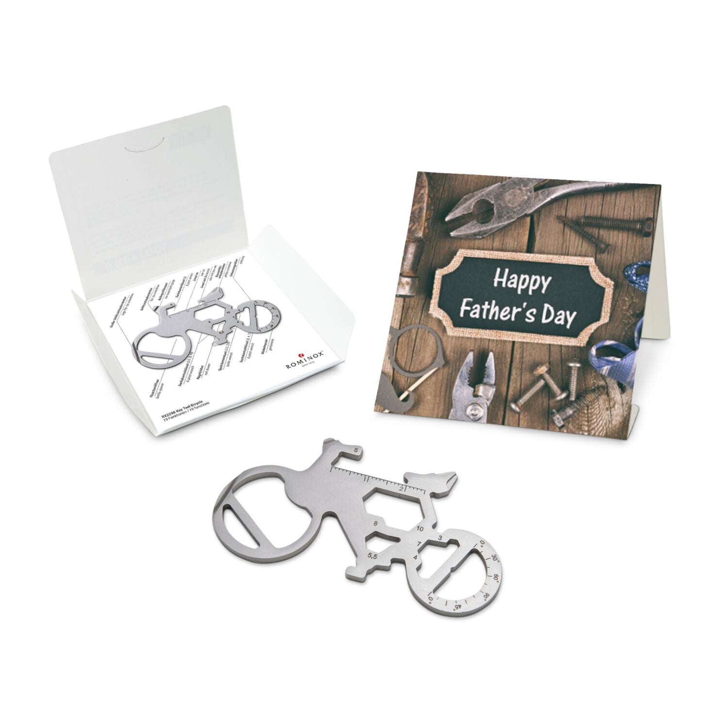 ROMINOX® Key Tool / Multifunktionswerkzeug im Motiv-Mäppchen Happy Father's Day