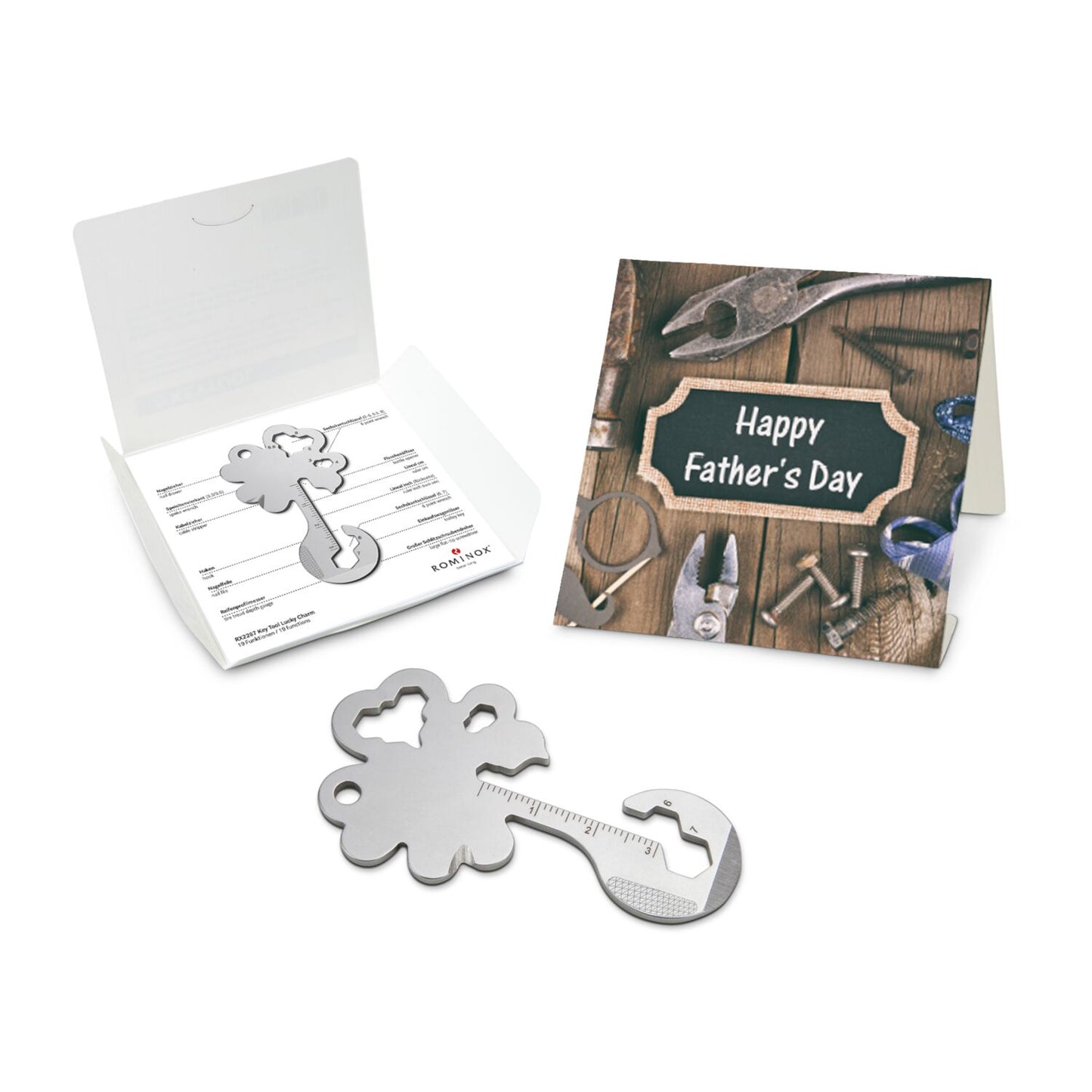 ROMINOX® Key Tool / Multifunktionswerkzeug im Motiv-Mäppchen Happy Father's Day