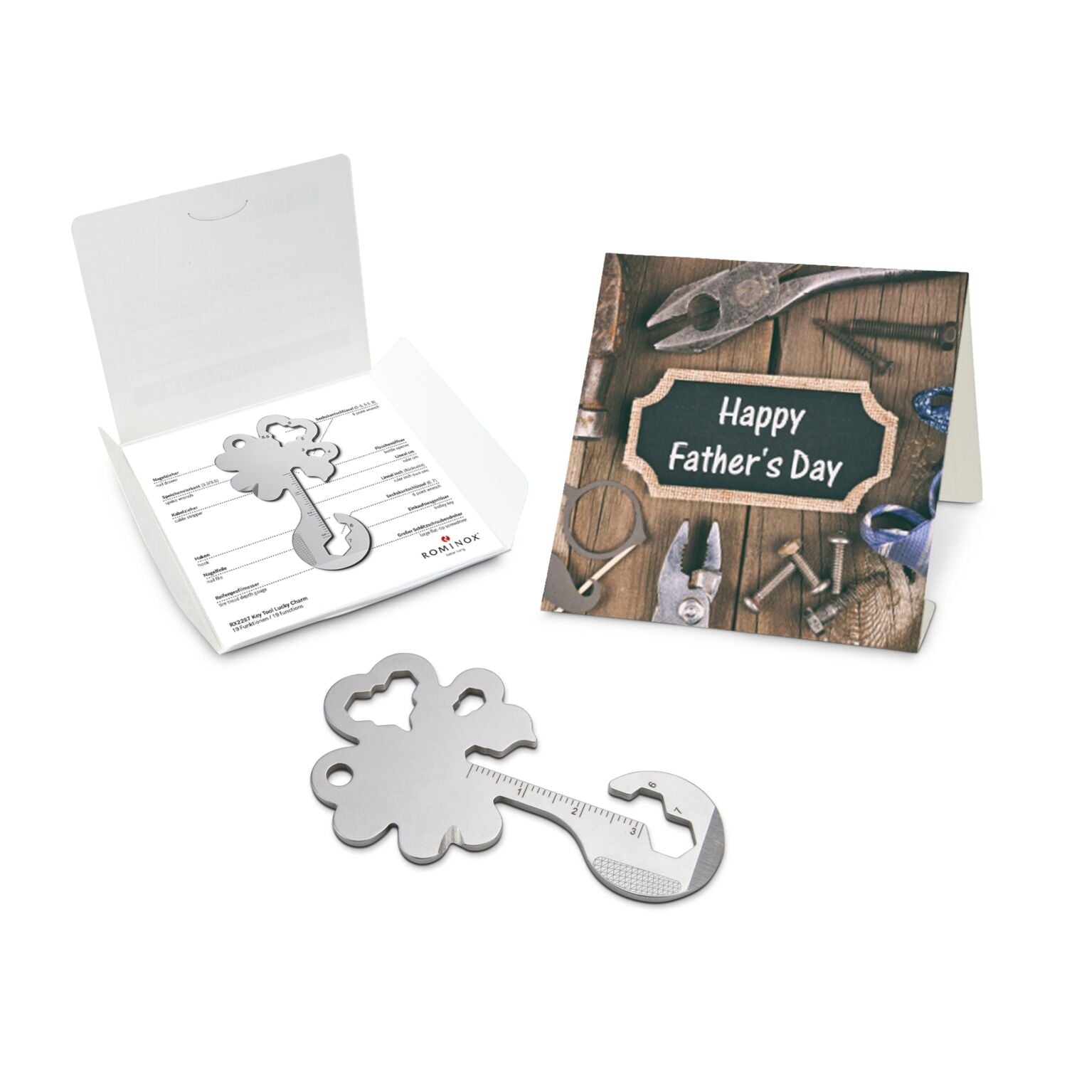 ROMINOX® Key Tool / Multifunktionswerkzeug im Motiv-Mäppchen Happy Father's Day