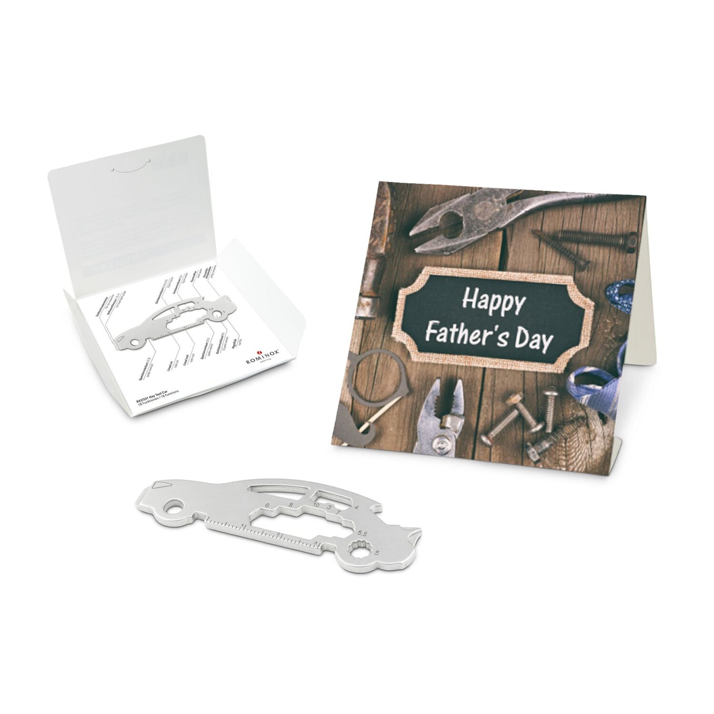 ROMINOX® Key Tool / Multifunktionswerkzeug im Motiv-Mäppchen Happy Father's Day