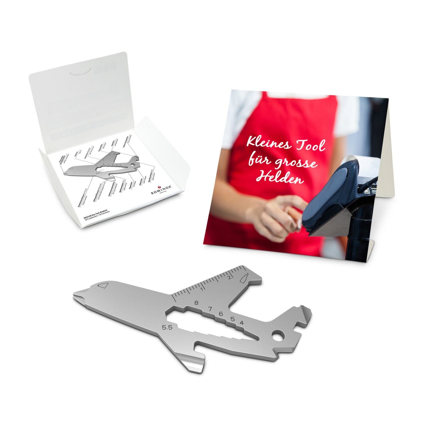 ROMINOX® Key Tool / Multifunktionswerkzeug im Motiv-Mäppchen Große Helden (Einzelhandel)