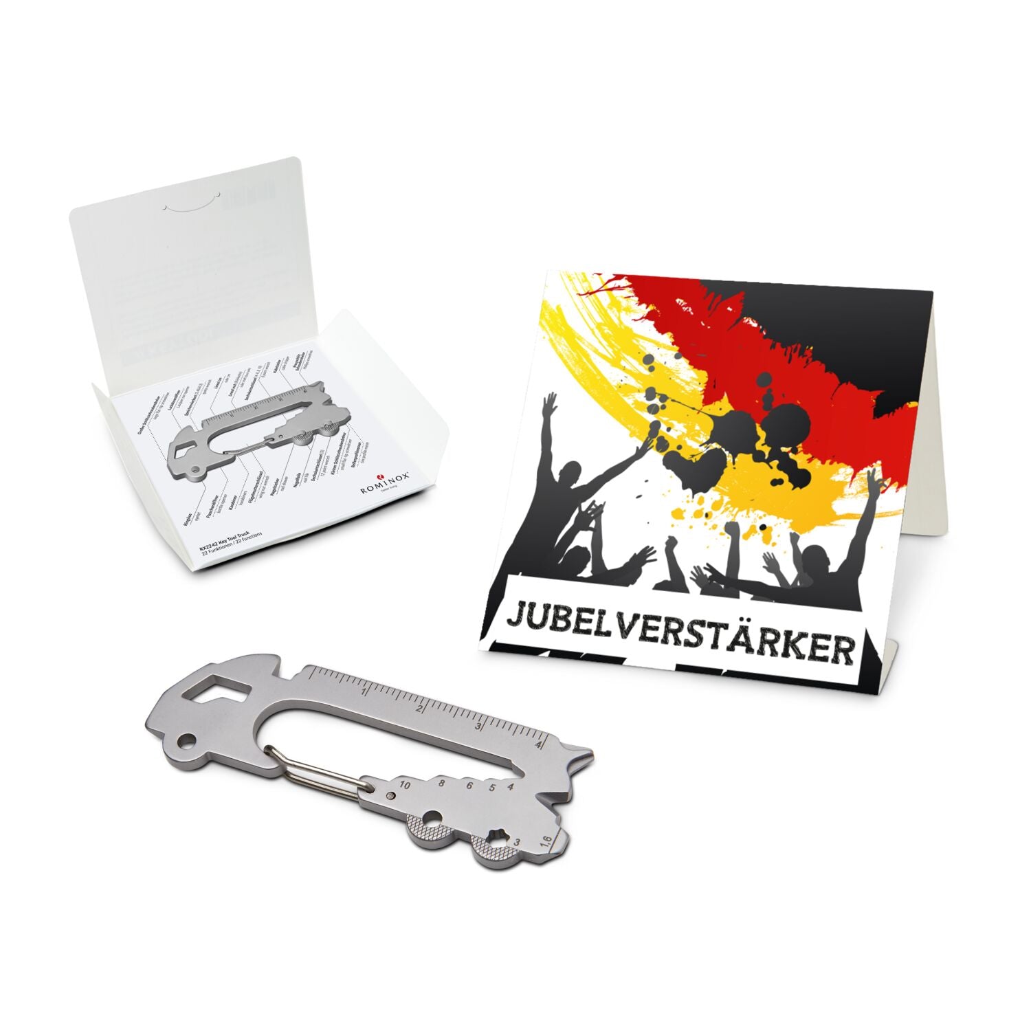 ROMINOX® Key Tool / Multifunktionswerkzeug im Motiv-Mäppchen Deutschland Fan Jubelverstärker