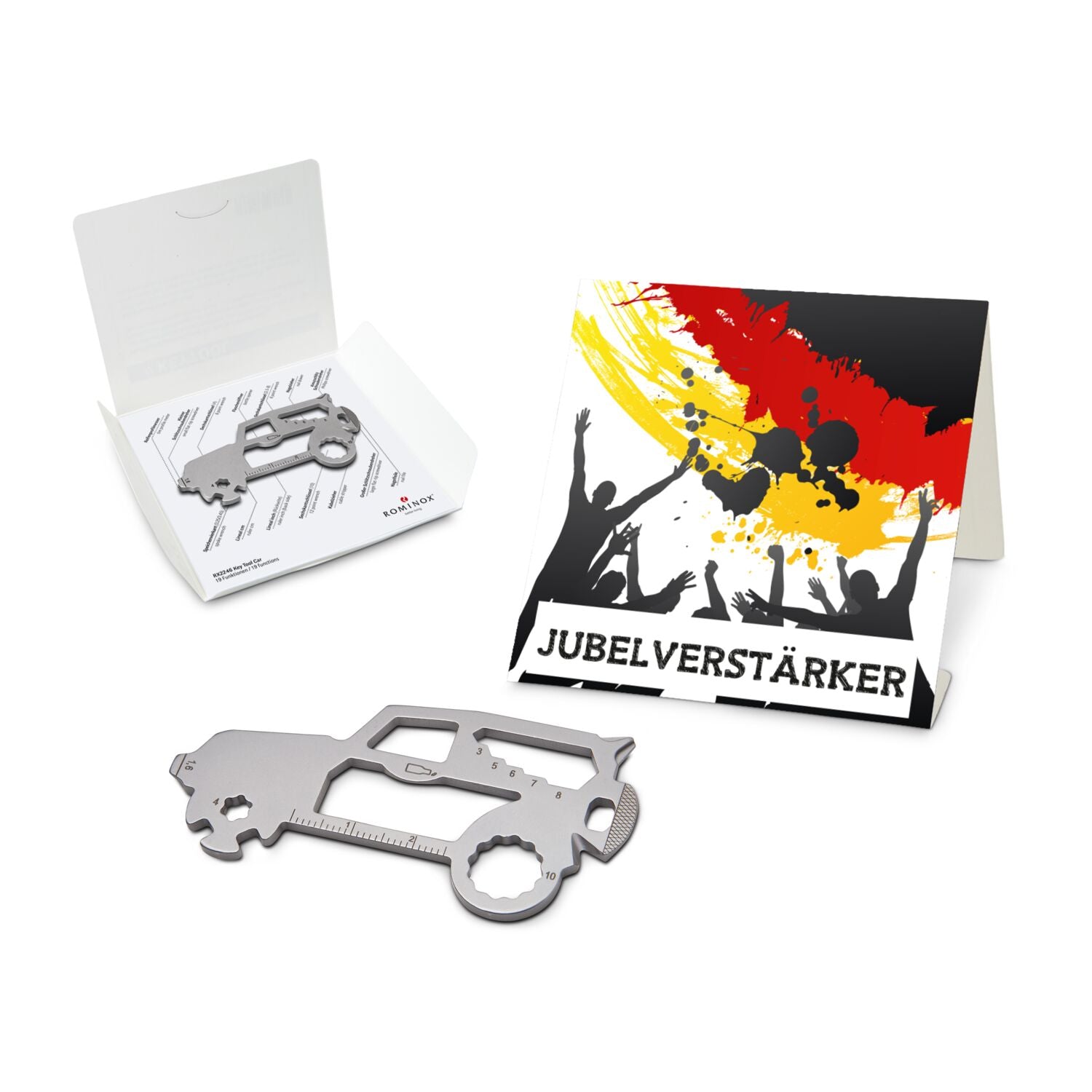 ROMINOX® Key Tool / Multifunktionswerkzeug im Motiv-Mäppchen Deutschland Fan Jubelverstärker