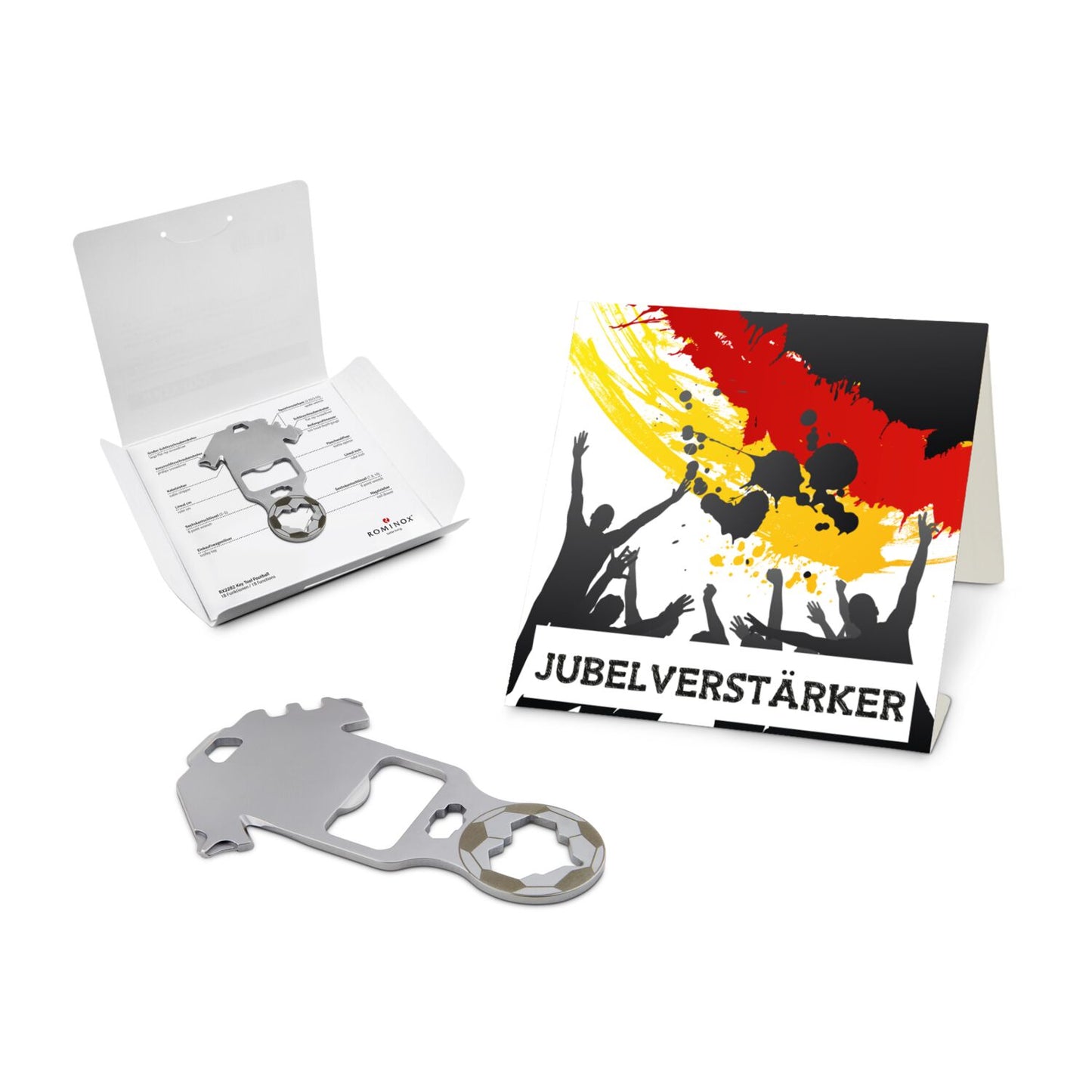 ROMINOX® Key Tool / Multifunktionswerkzeug im Motiv-Mäppchen Deutschland Fan Jubelverstärker