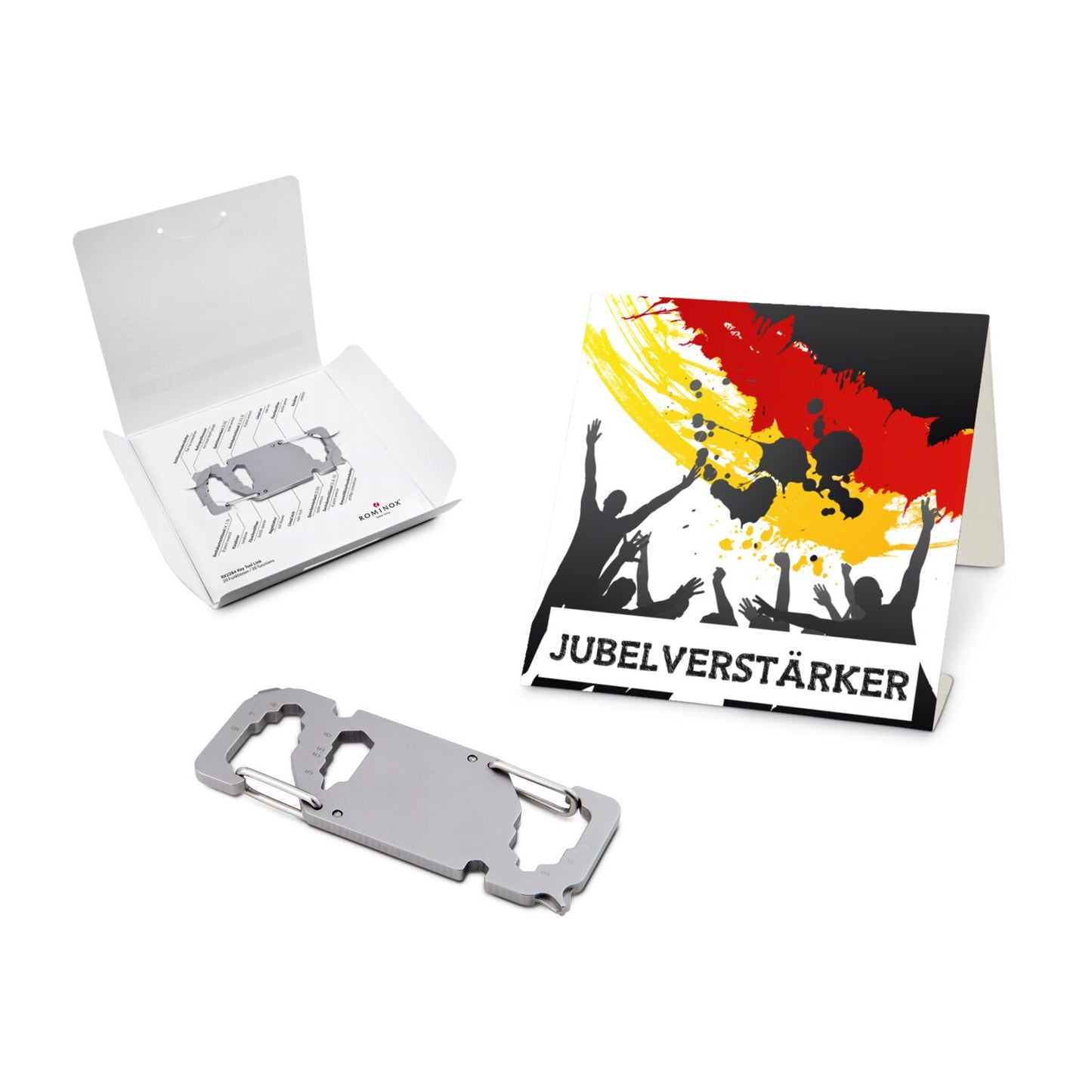 ROMINOX® Key Tool / Multifunktionswerkzeug im Motiv-Mäppchen Deutschland Fan Jubelverstärker