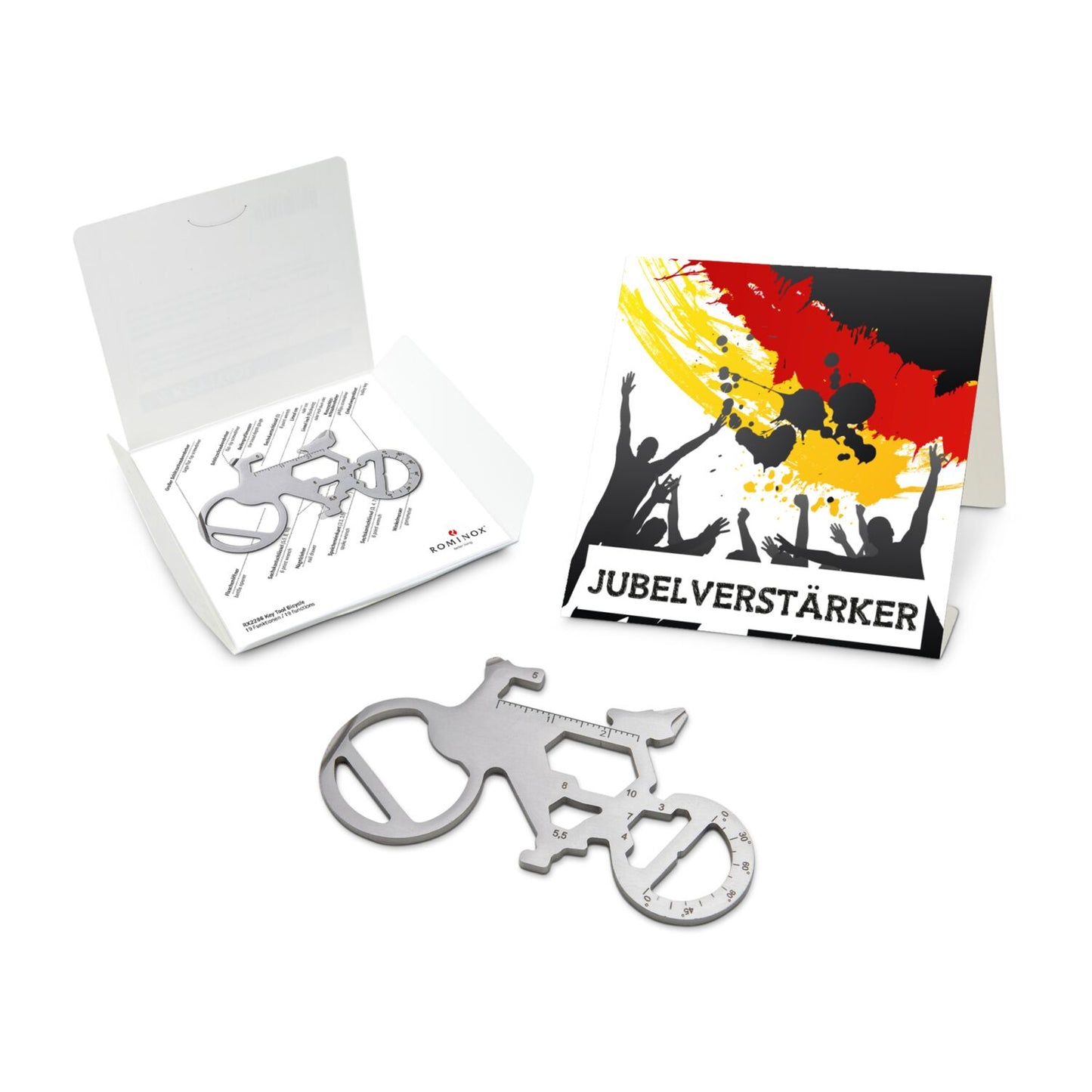ROMINOX® Key Tool / Multifunktionswerkzeug im Motiv-Mäppchen Deutschland Fan Jubelverstärker