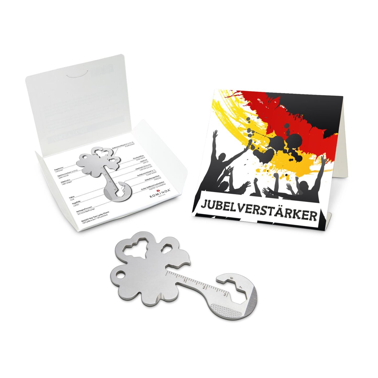 ROMINOX® Key Tool / Multifunktionswerkzeug im Motiv-Mäppchen Deutschland Fan Jubelverstärker