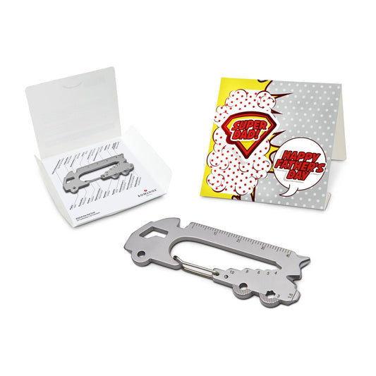 ROMINOX® Key Tool / Multifunktionswerkzeug im Motiv-Mäppchen Super Dad