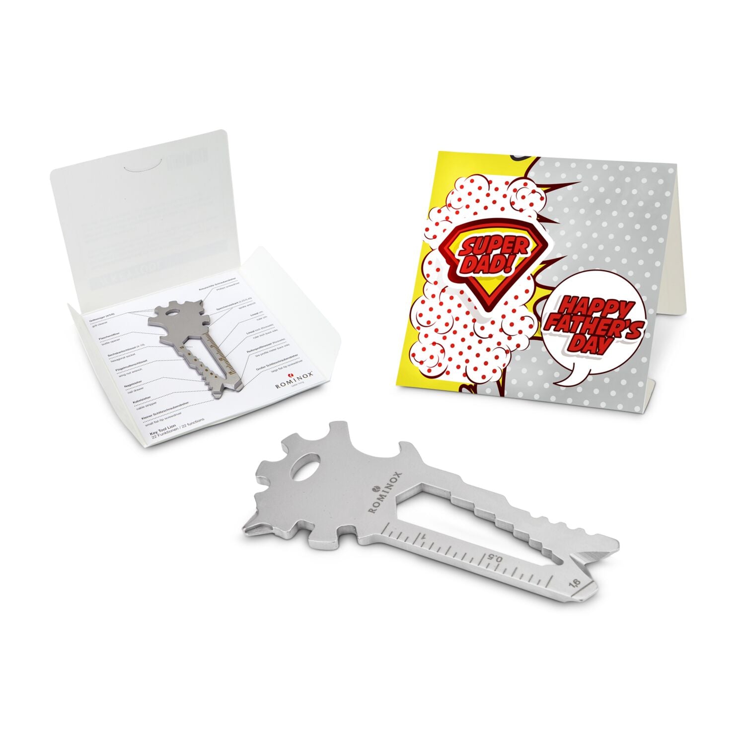ROMINOX® Key Tool / Multifunktionswerkzeug im Motiv-Mäppchen Super Dad