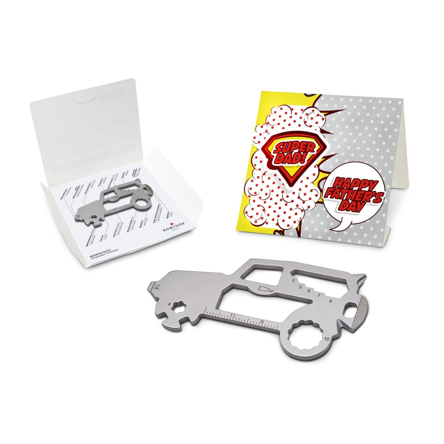 ROMINOX® Key Tool / Multifunktionswerkzeug im Motiv-Mäppchen Super Dad