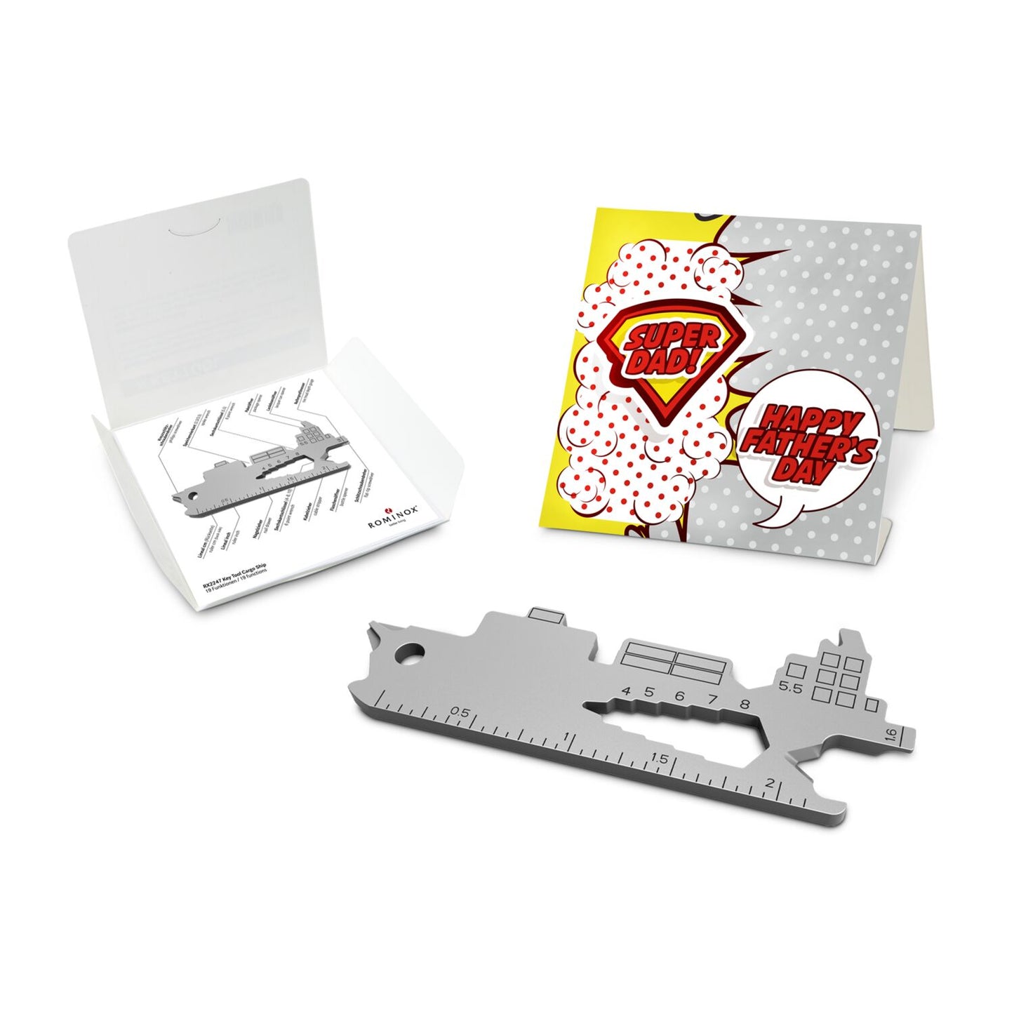 ROMINOX® Key Tool / Multifunktionswerkzeug im Motiv-Mäppchen Super Dad
