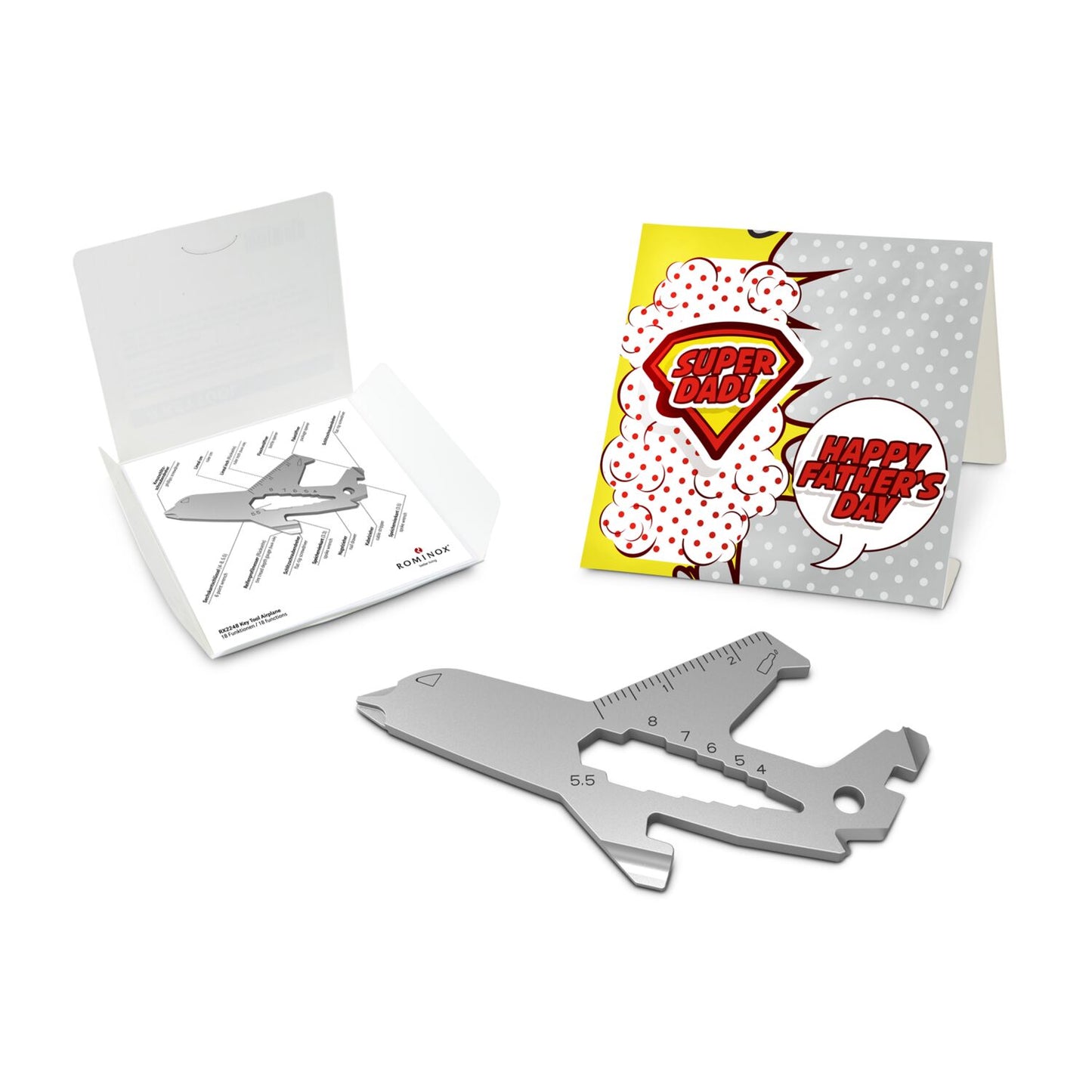 ROMINOX® Key Tool / Multifunktionswerkzeug im Motiv-Mäppchen Super Dad