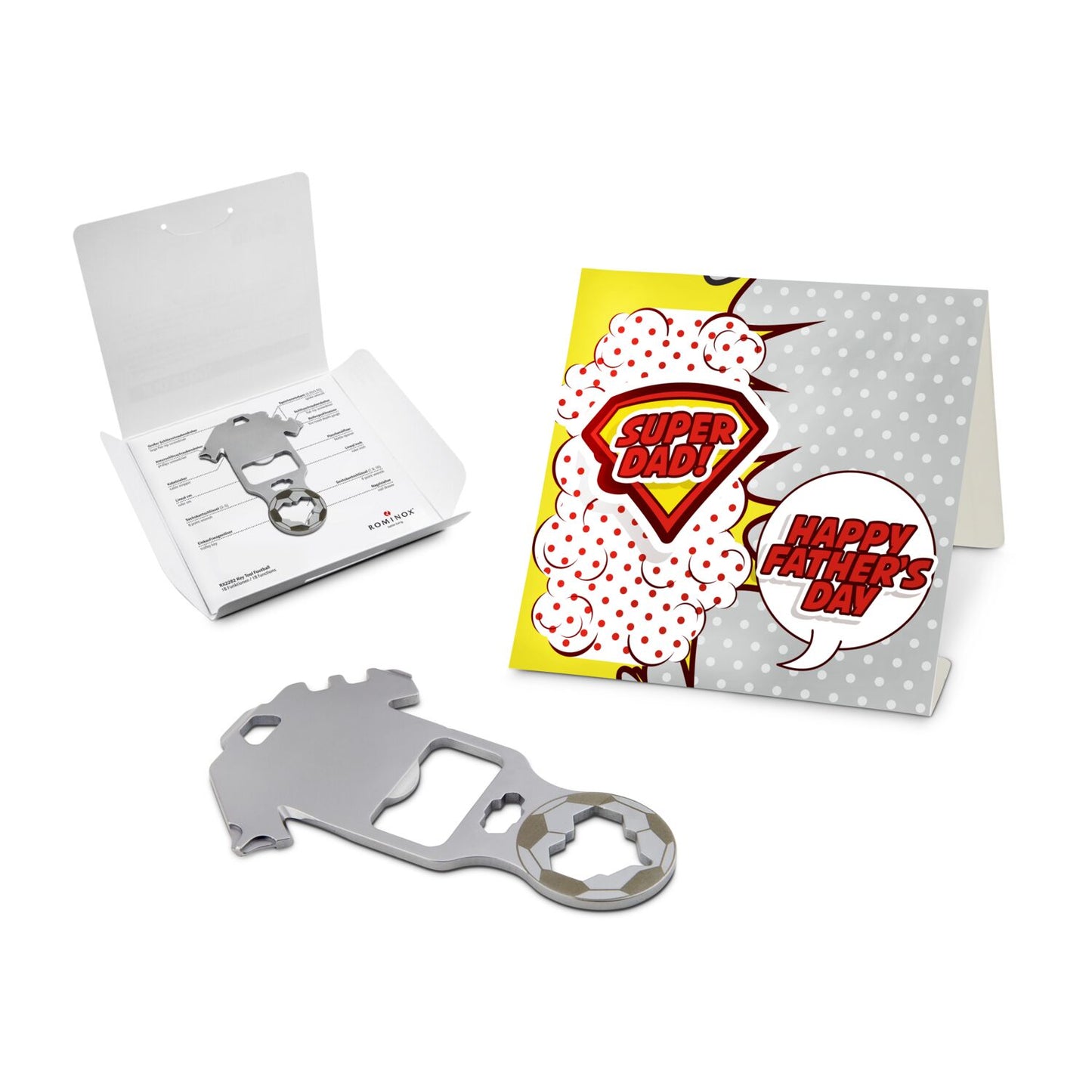 ROMINOX® Key Tool / Multifunktionswerkzeug im Motiv-Mäppchen Super Dad