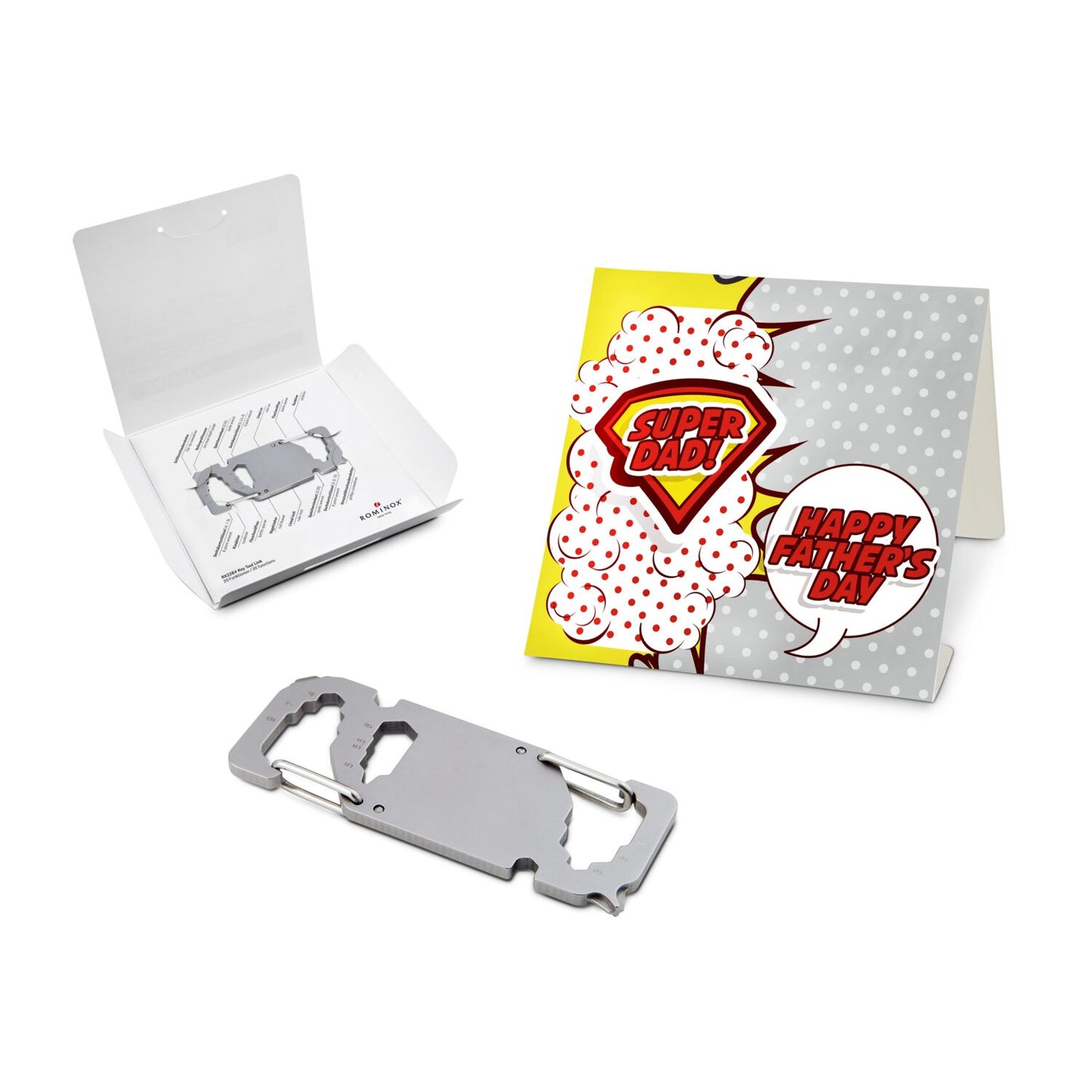 ROMINOX® Key Tool / Multifunktionswerkzeug im Motiv-Mäppchen Super Dad