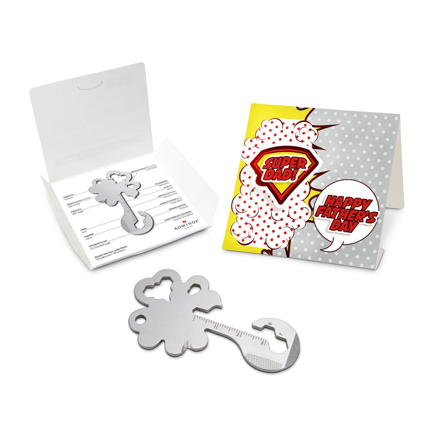 ROMINOX® Key Tool / Multifunktionswerkzeug im Motiv-Mäppchen Super Dad