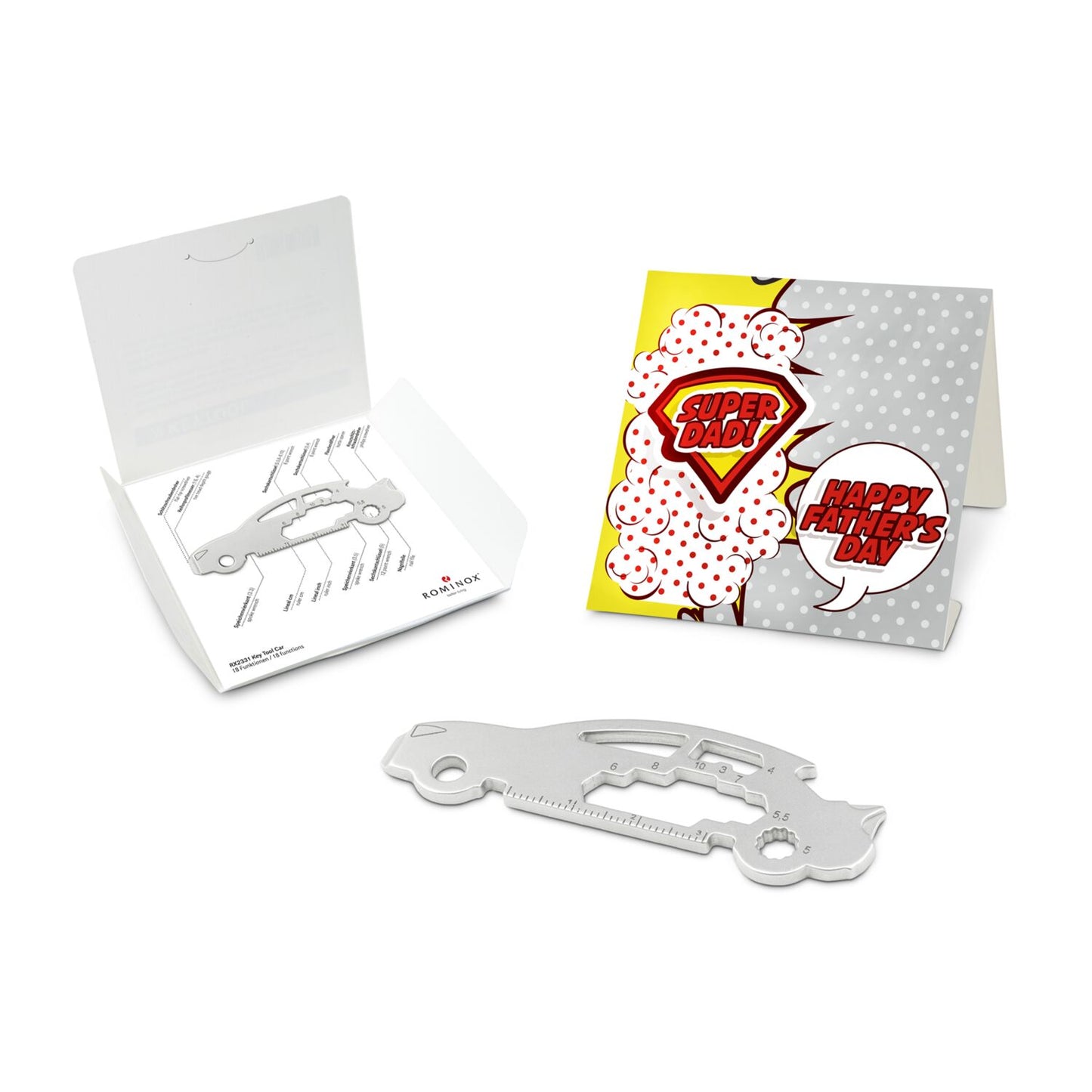 ROMINOX® Key Tool / Multifunktionswerkzeug im Motiv-Mäppchen Super Dad