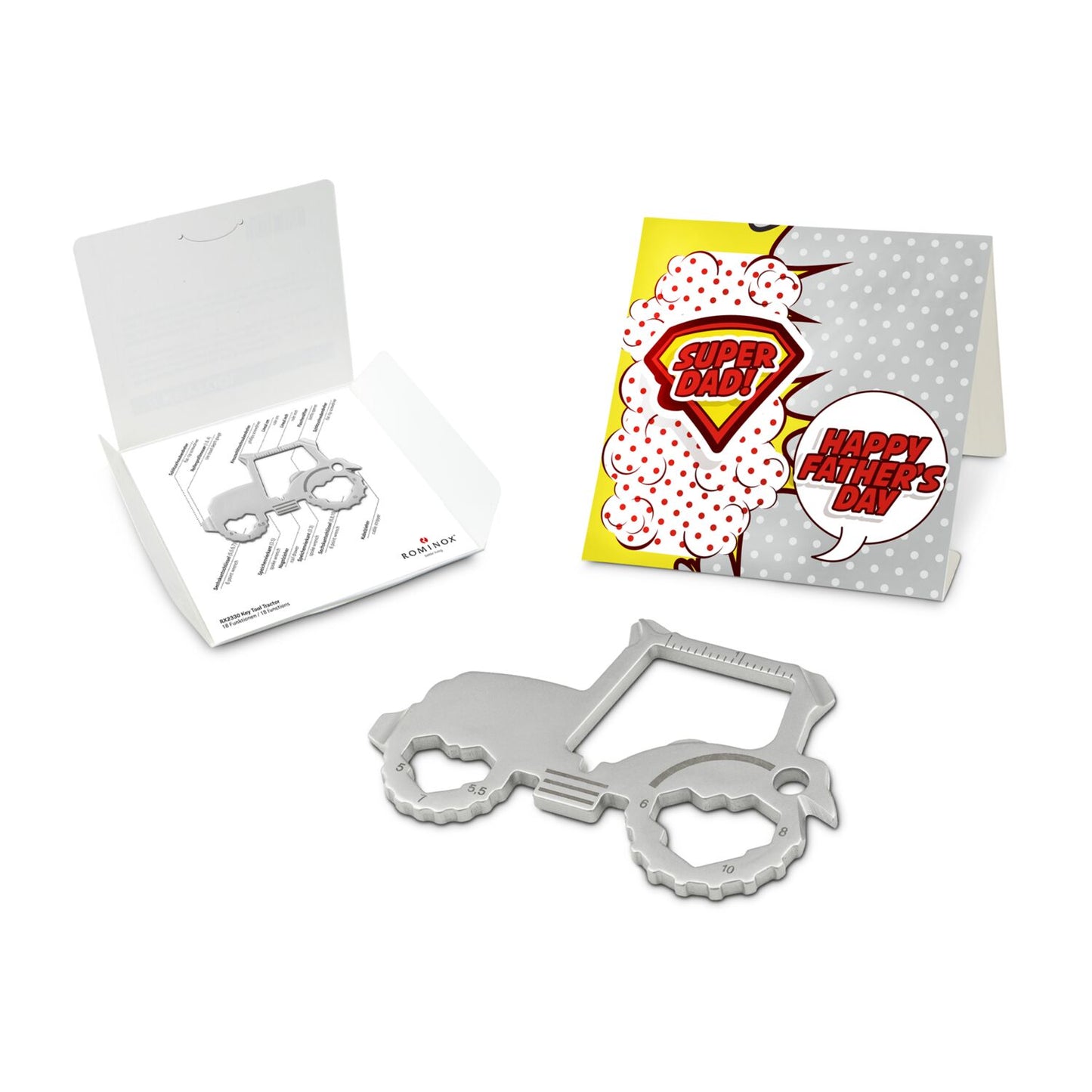 ROMINOX® Key Tool / Multifunktionswerkzeug im Motiv-Mäppchen Super Dad