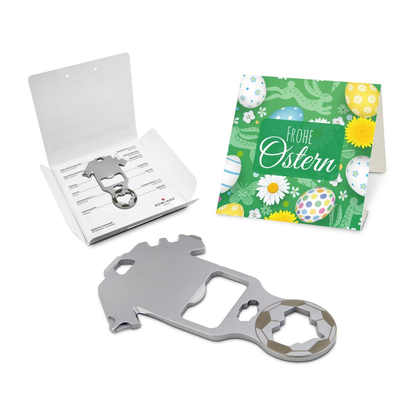 ROMINOX® Key Tool / Multifunktionswerkzeug im Motiv-Mäppchen Frohe Ostern
