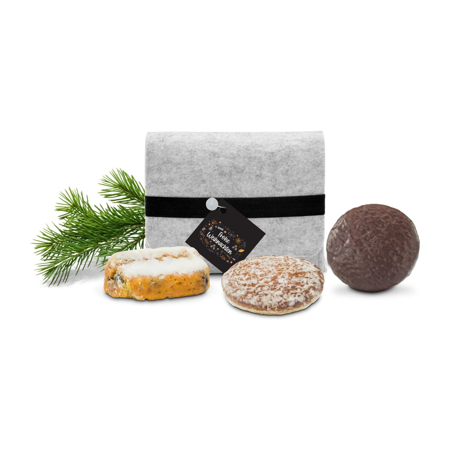 Filztasche mit Gebäck