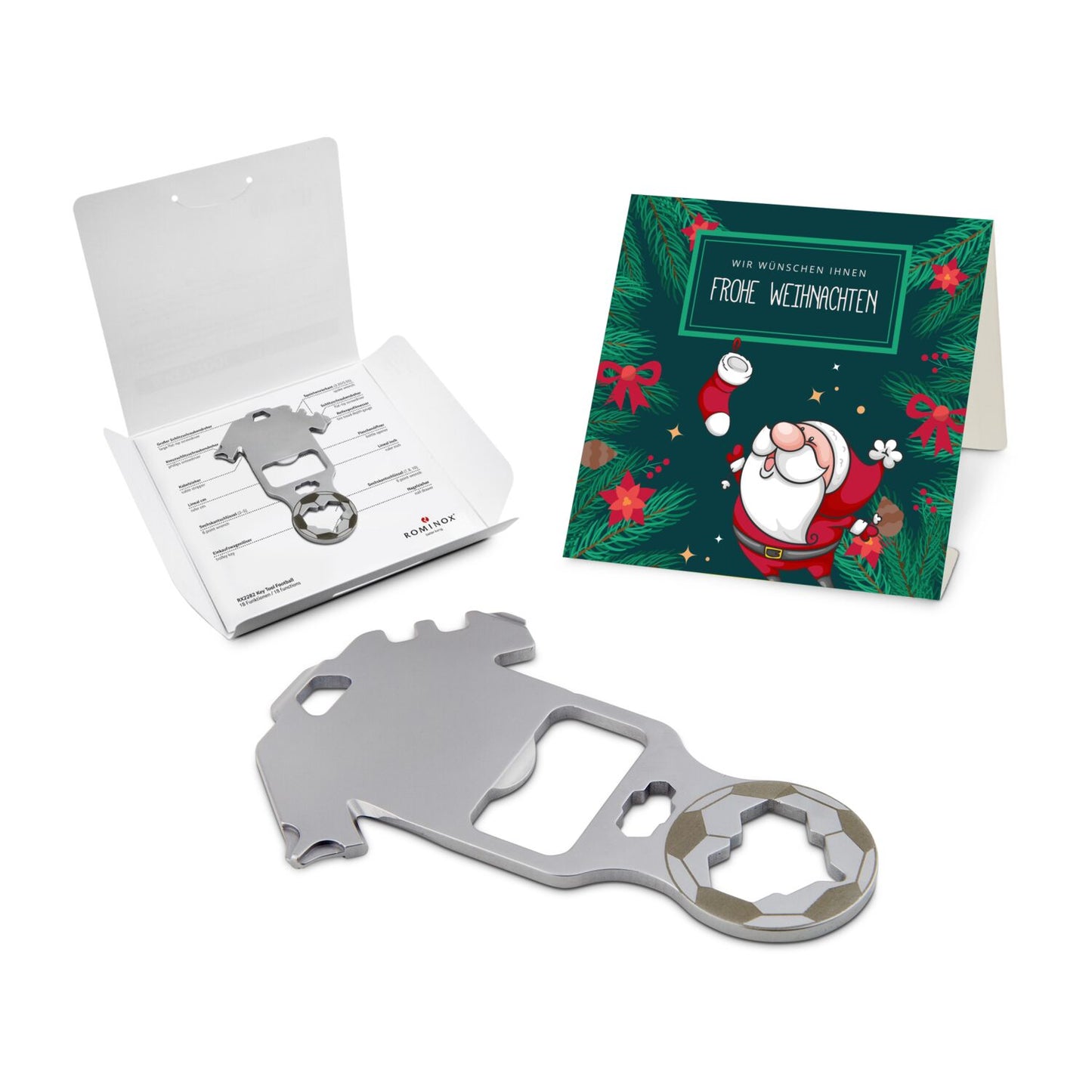 ROMINOX® Key Tool / Multifunktionswerkzeug im Motiv-Mäppchen Frohe Weihnachten