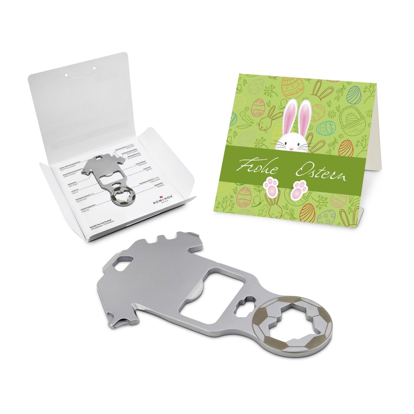 ROMINOX® Key Tool / Multifunktionswerkzeug im Motiv-Mäppchen Osterhase