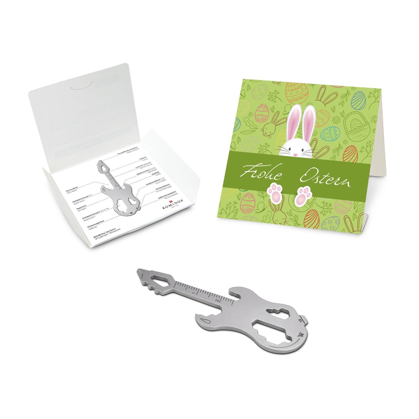 ROMINOX® Key Tool / Multifunktionswerkzeug im Motiv-Mäppchen Osterhase