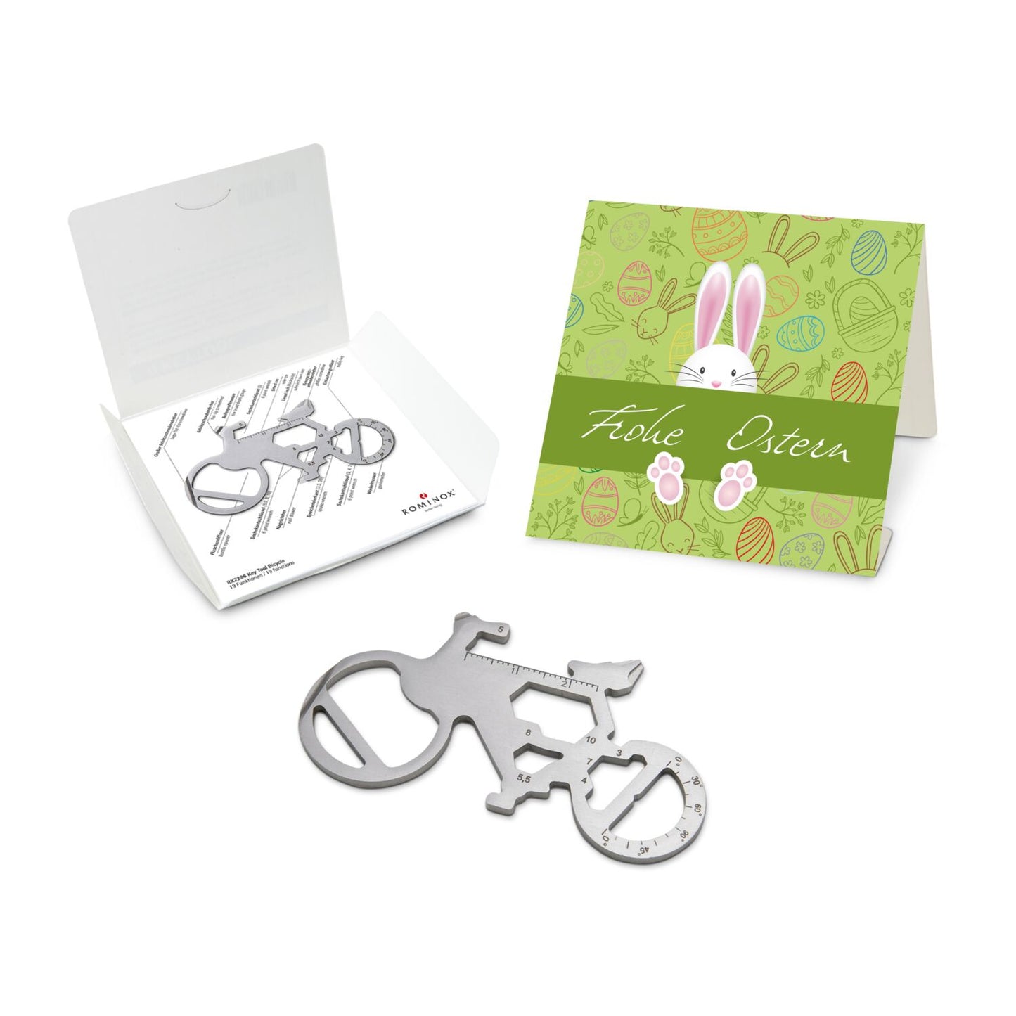 ROMINOX® Key Tool / Multifunktionswerkzeug im Motiv-Mäppchen Osterhase