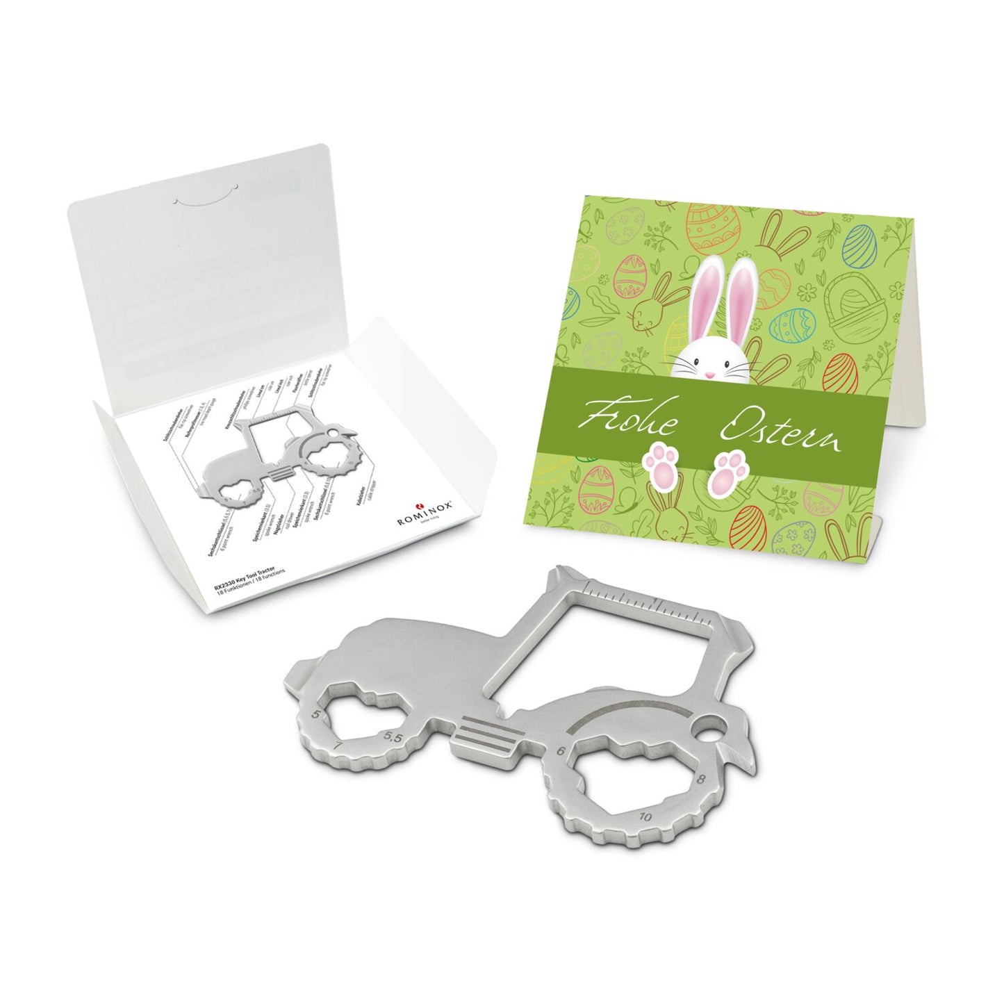 ROMINOX® Key Tool / Multifunktionswerkzeug im Motiv-Mäppchen Osterhase