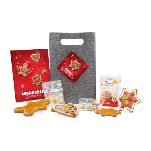 Kreativset Lebkuchenfiguren, Dekorier-Set mit 5 Lebkuchenteilen (480 g)