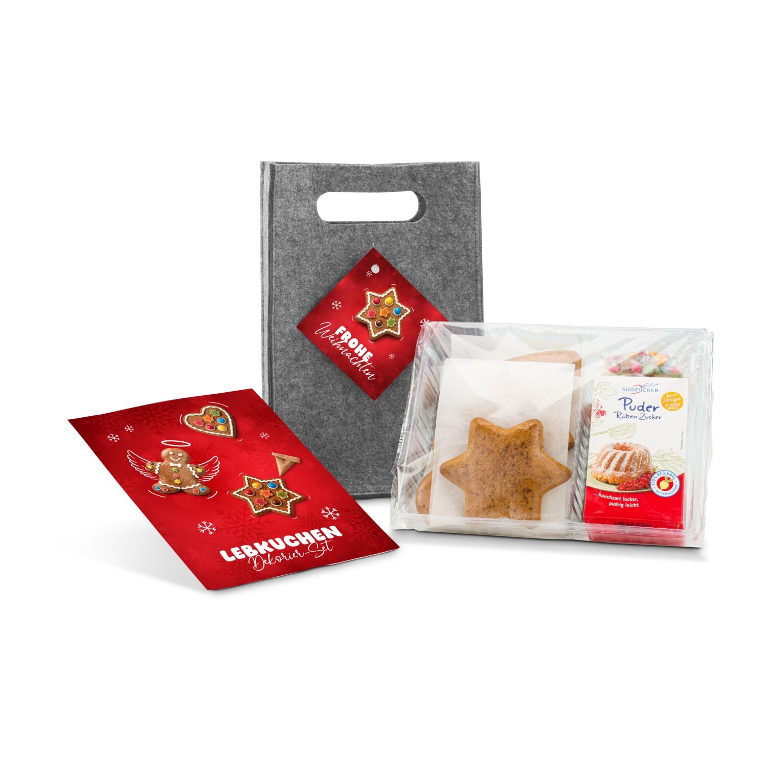 Kreativset Lebkuchenfiguren, Dekorier-Set mit 5 Lebkuchenteilen (480 g)
