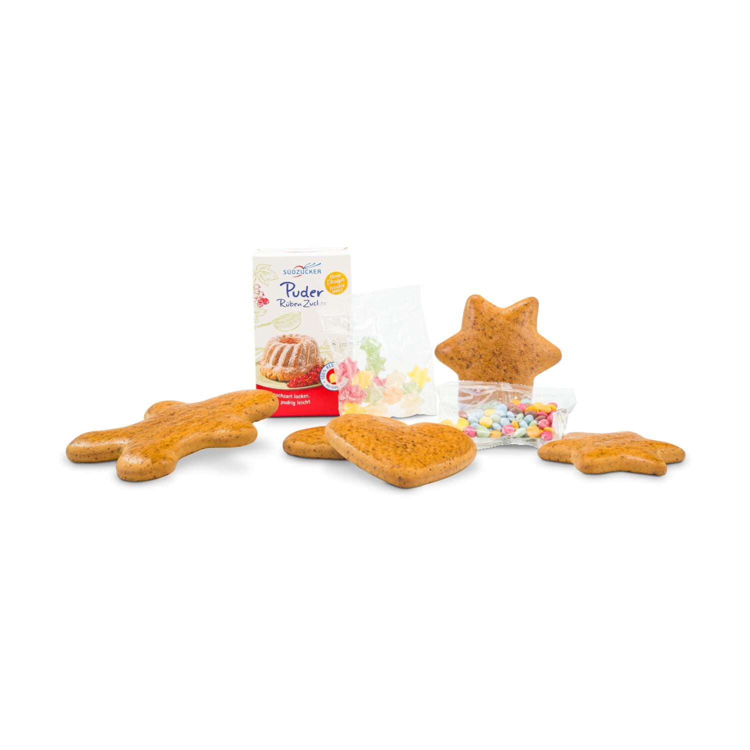 Kreativset Lebkuchenfiguren, Dekorier-Set mit 5 Lebkuchenteilen (480 g)