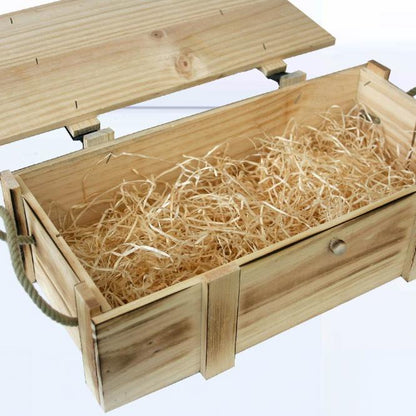 Holzkiste / Holzbox 2er geflammt mit Gravur deines Logos / Designs