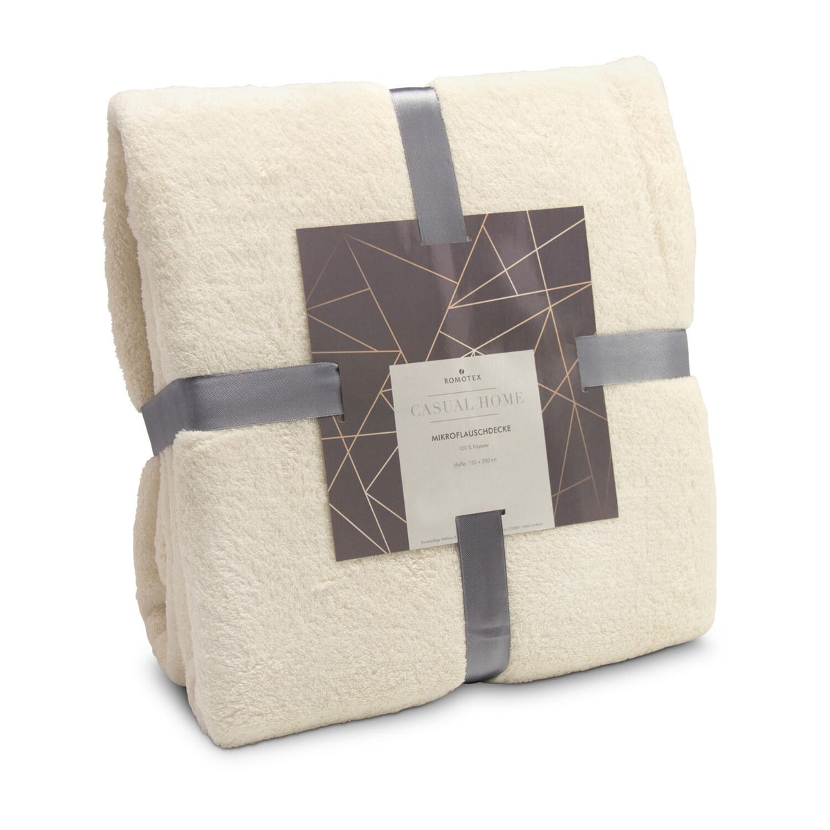 Mikroflauschdecke beige