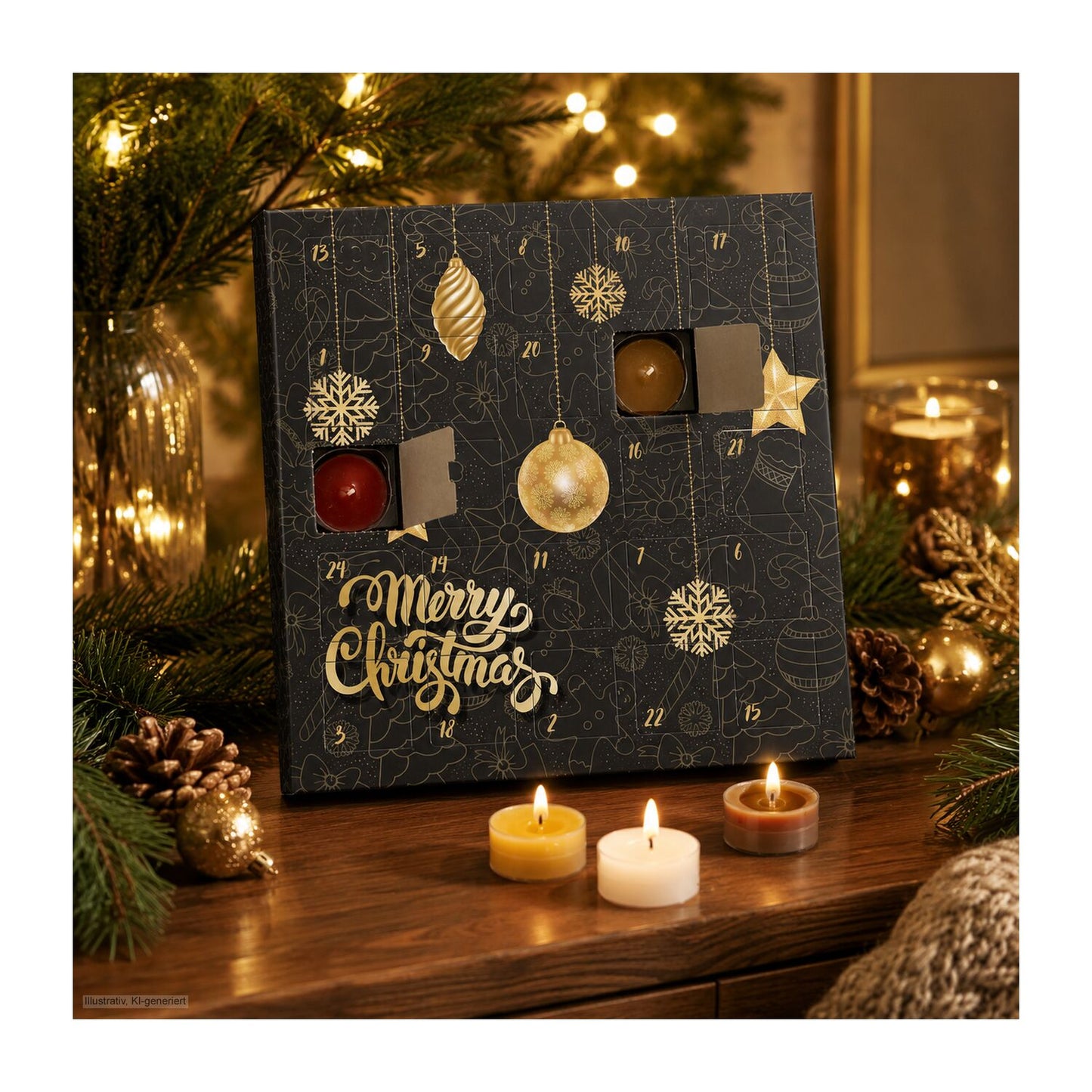 Duftkerzen Adventskalender Merry Christmas