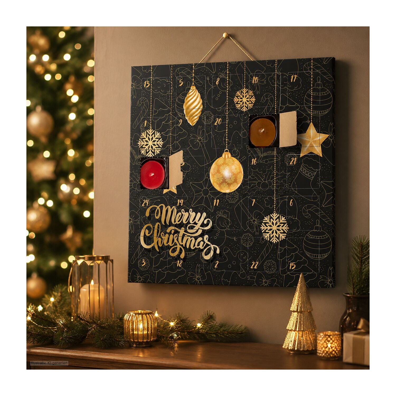 Duftkerzen Adventskalender Merry Christmas