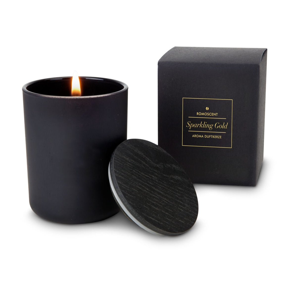 Aromakerze Sparkling Gold unbedruckt